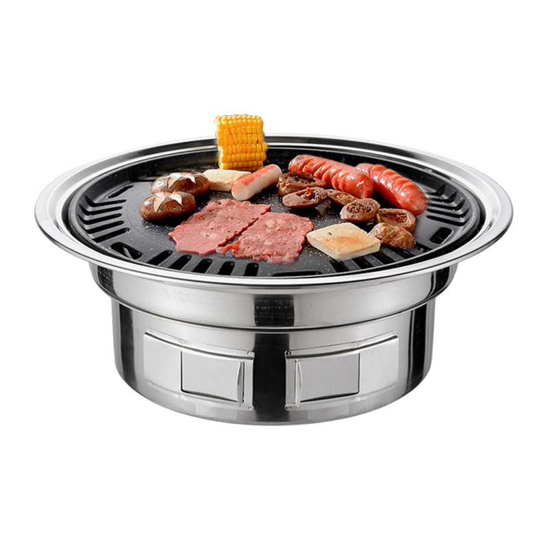 Korean Bbq Grill - 13 Zoll Koreanischer BBQ-Grill Multifunktionaler Holzkohle-Grill